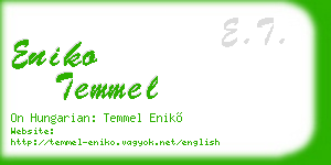 eniko temmel business card